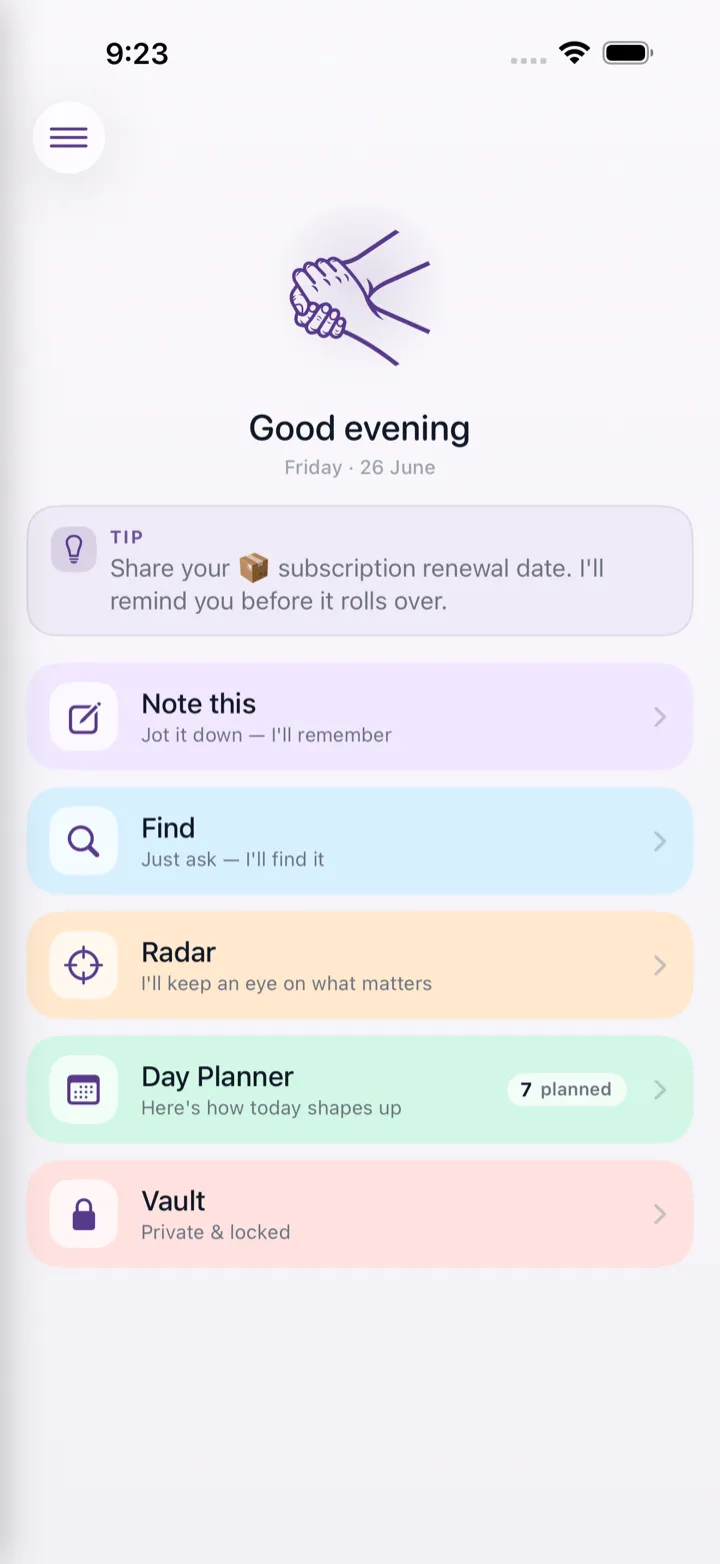 Kesh — Your life, organized. Shhh, it’s all yours.
