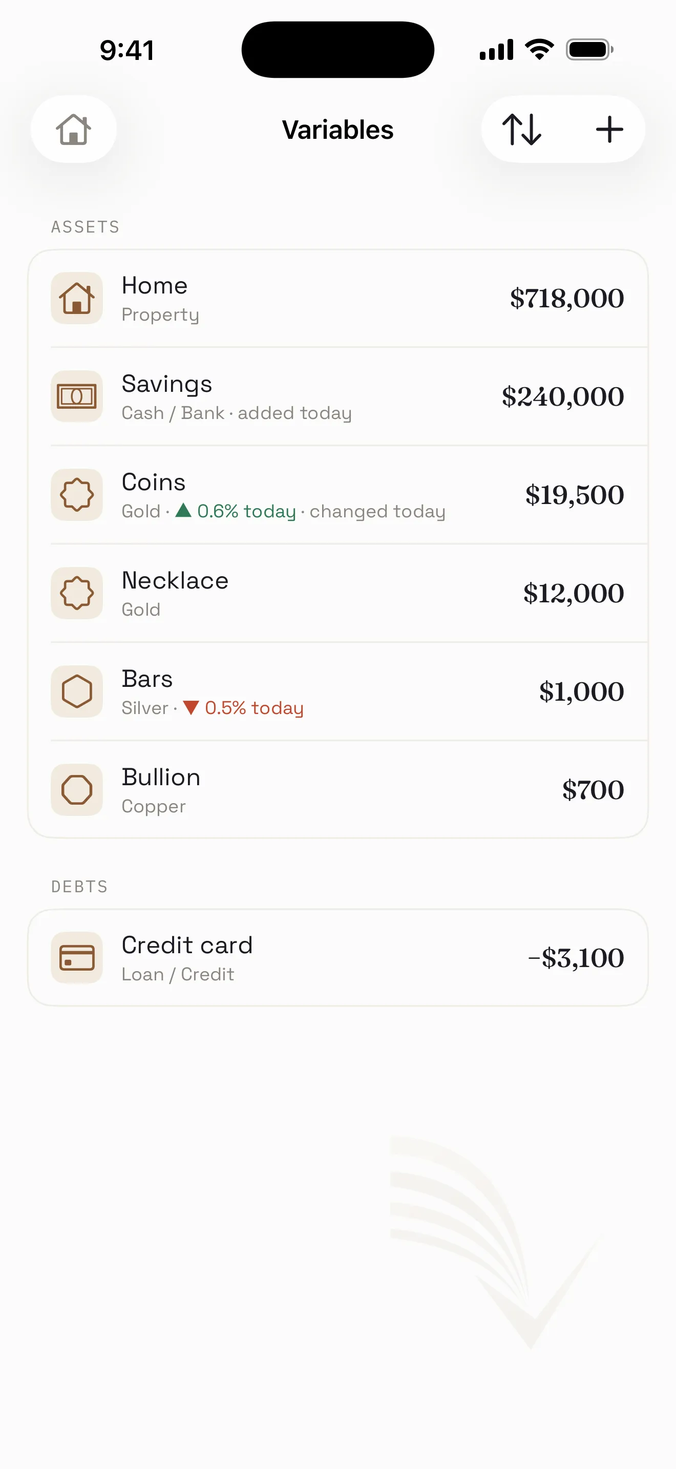 Everything you have, in one place