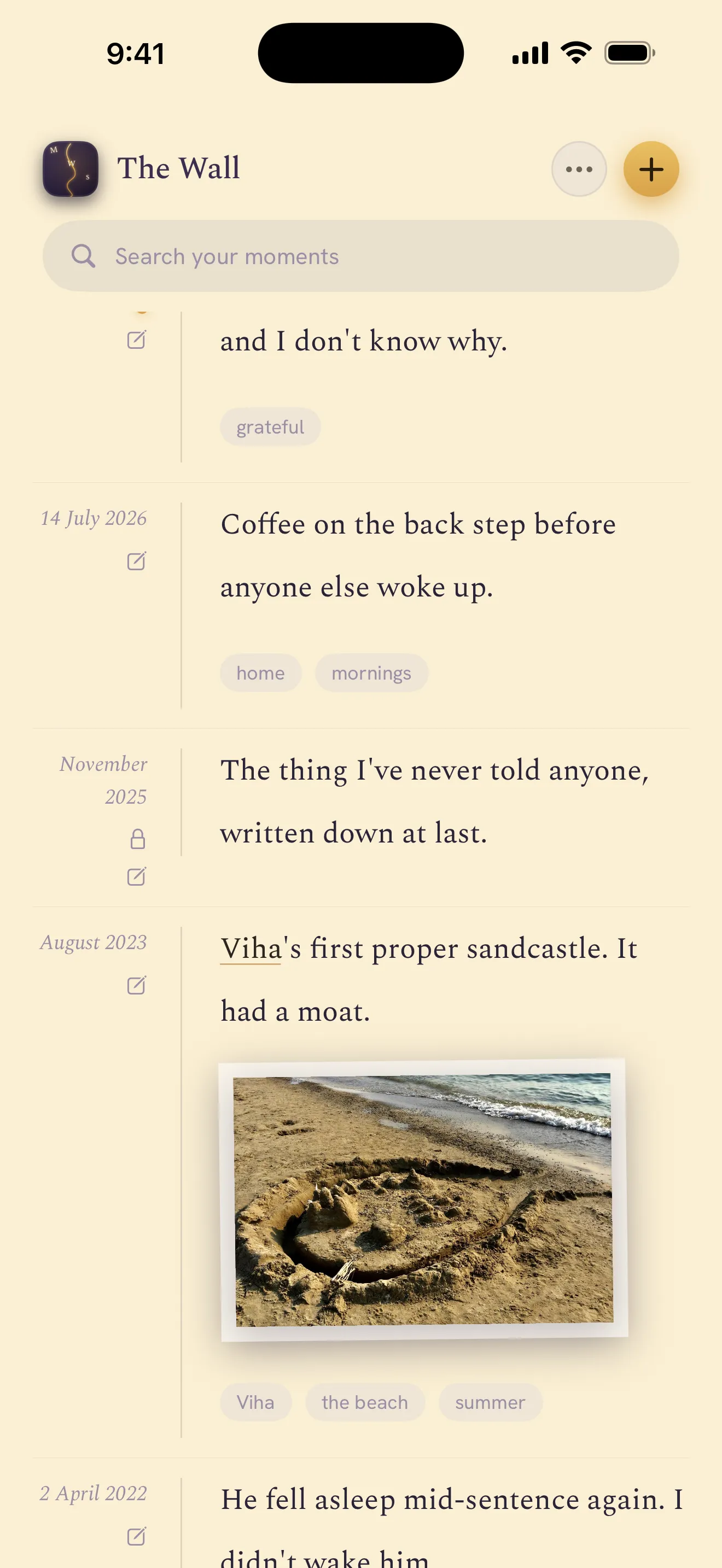 Moments, with your photos