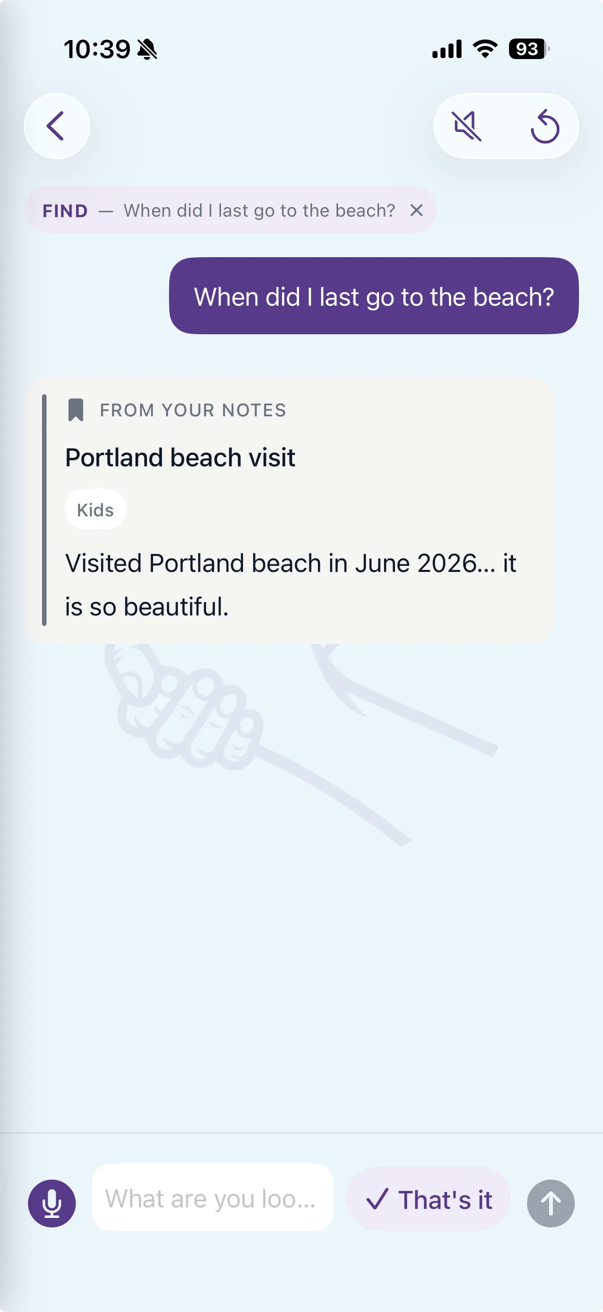 It remembers, so you don’t have to