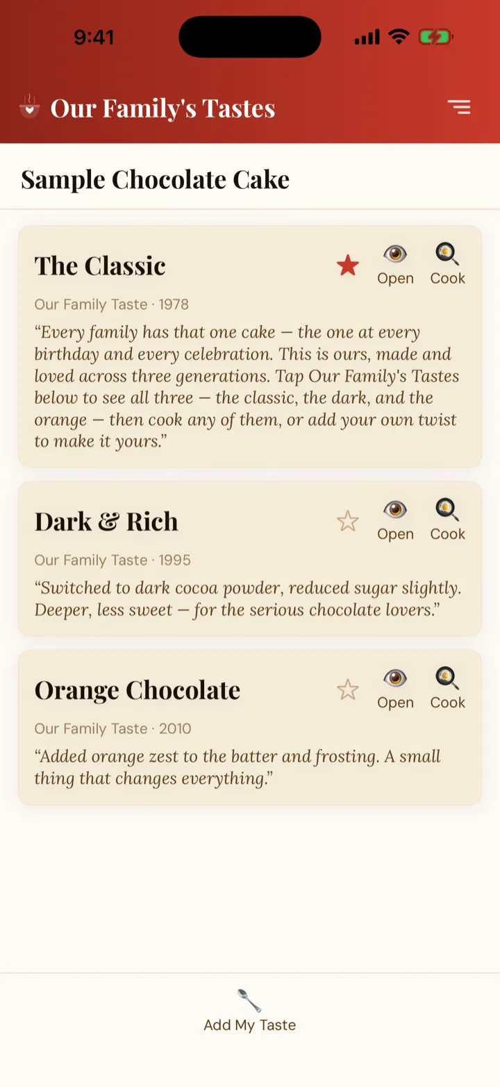 Every taste, credited