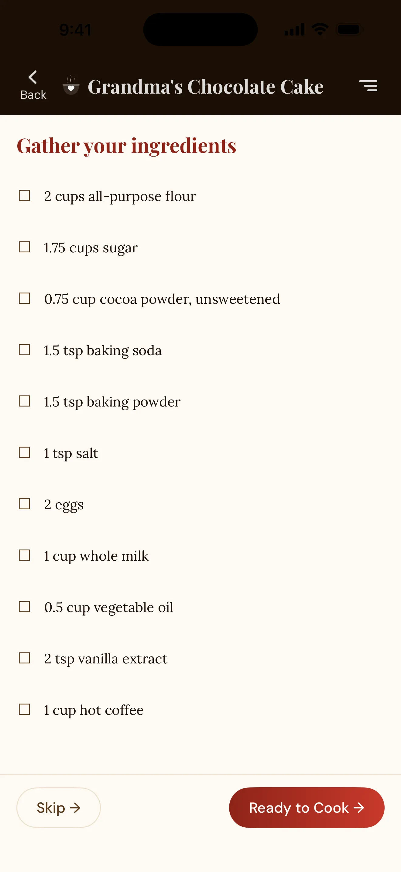 Gather what you need