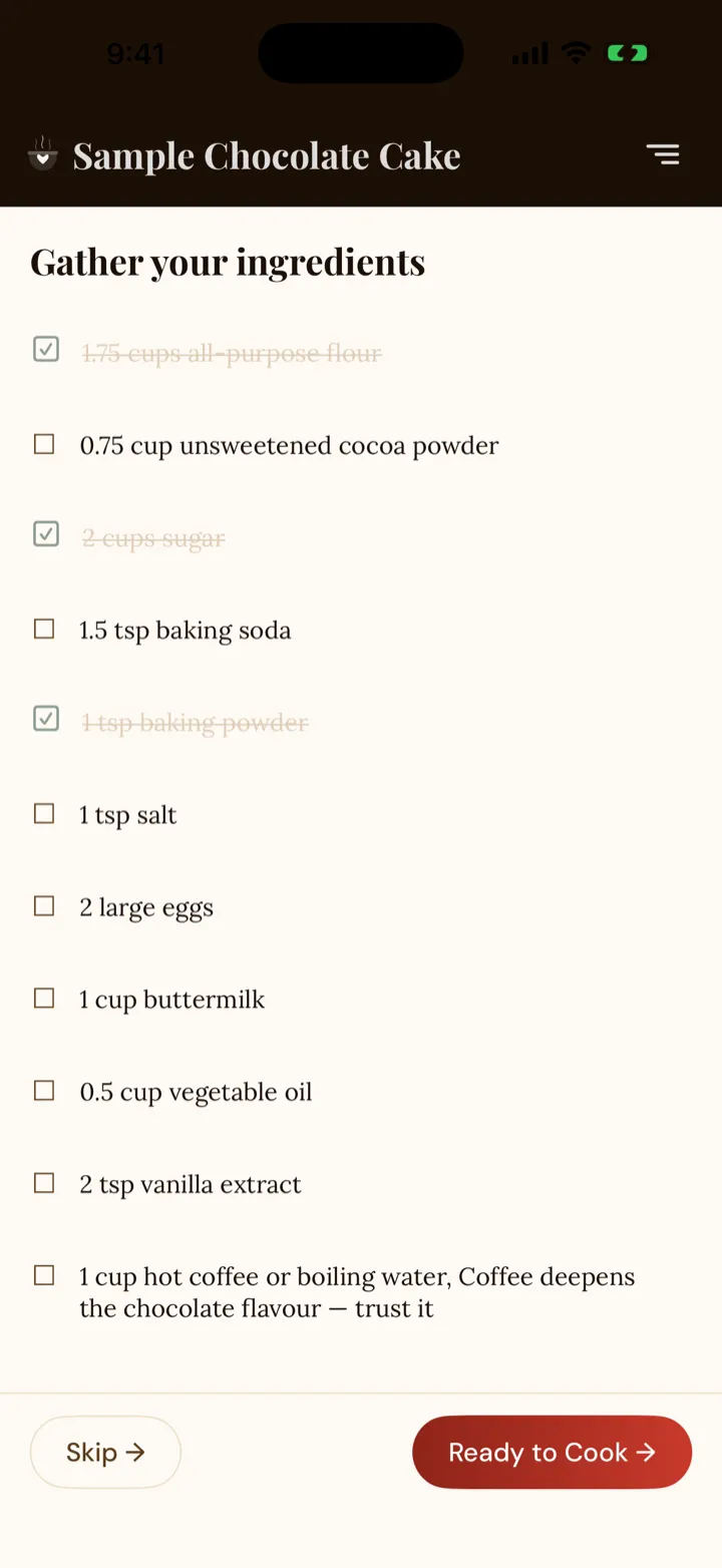 Gather what you need